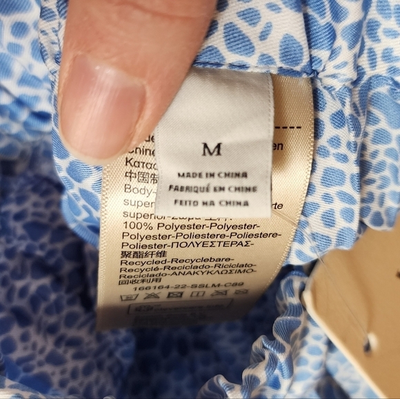 Scotch & Soda Blue Print Midi Skirt M NWT - Picture 8 of 8